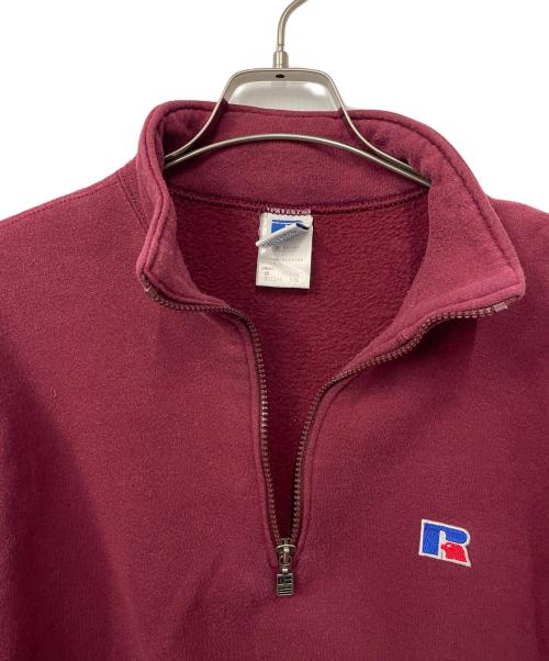 RUSSELL ATHLETIC（ラッセルアスレチック）RUSSELL ATHLETIC (ラッセルアスレチック) ハーフジップスウェット ボルドー サイズ:Lの古着・服飾アイテム