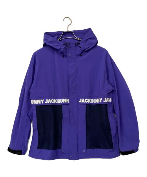 JACK BUNNY（ジャックバニー）JACK BUNNY (ジャックバニー) フード付フルジップブルゾン パープル×ブラック サイズ:5の古着・服飾アイテム