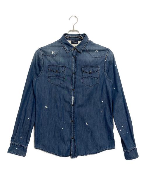 ARMANI JEANS（アルマーニジーンズ）ARMANI JEANS (アルマーニジーンズ) ダンガリーシャツ インディゴ サイズ:Lの古着・服飾アイテム