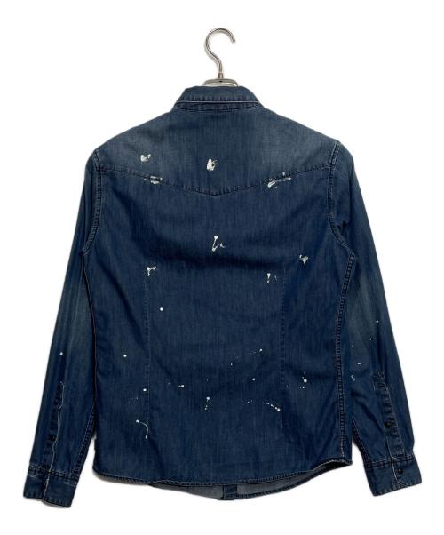 ARMANI JEANS（アルマーニジーンズ）ARMANI JEANS (アルマーニジーンズ) ダンガリーシャツ インディゴ サイズ:Lの古着・服飾アイテム