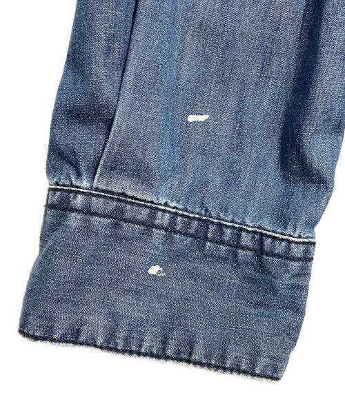 ARMANI JEANS（アルマーニジーンズ）ARMANI JEANS (アルマーニジーンズ) ダンガリーシャツ インディゴ サイズ:Lの古着・服飾アイテム