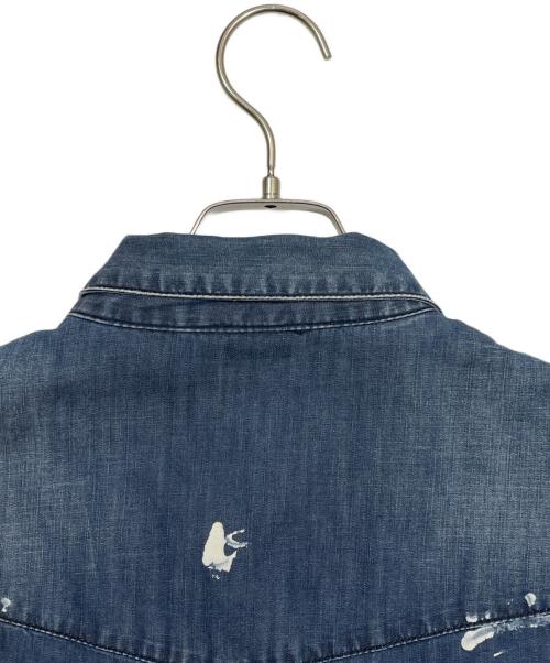 ARMANI JEANS（アルマーニジーンズ）ARMANI JEANS (アルマーニジーンズ) ダンガリーシャツ インディゴ サイズ:Lの古着・服飾アイテム
