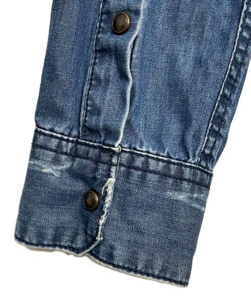 ARMANI JEANS（アルマーニジーンズ）ARMANI JEANS (アルマーニジーンズ) ダンガリーシャツ インディゴ サイズ:Lの古着・服飾アイテム