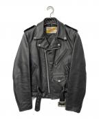 Schottショット）の古着「レザーライダースジャケット」｜ブラック