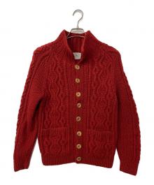 INVERALLAN（インバーアラン）の古着「3Aニットカーディガン」｜レッド