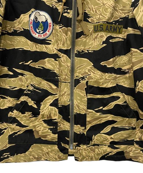 BUZZ RICKSON'S（バズリクソンズ）BUZZ RICKSON'S (バズリクソンズ) Vintage PEANUTS (ヴィンテージピーナッツ) ゴールド タイガー ストライプ ウエット ウエザー サイズ:38の古着・服飾アイテム