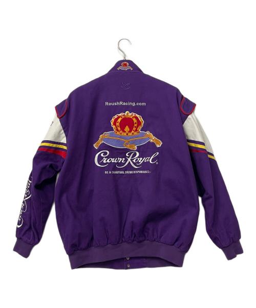 CrounRoyal（クラウンロイヤル）CrounRoyal (クラウンロイヤル) CHASE (チェイス) レーシングジャケット パープル サイズ:XLの古着・服飾アイテム