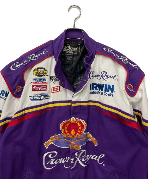 CrounRoyal（クラウンロイヤル）CrounRoyal (クラウンロイヤル) CHASE (チェイス) レーシングジャケット パープル サイズ:XLの古着・服飾アイテム
