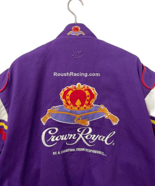 CrounRoyal（クラウンロイヤル）CrounRoyal (クラウンロイヤル) CHASE (チェイス) レーシングジャケット パープル サイズ:XLの古着・服飾アイテム