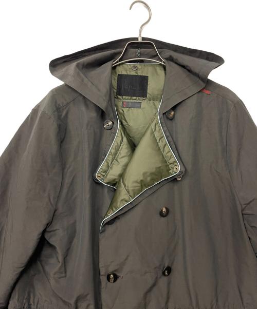 PAPAS（パパス）PAPAS (パパス) ダウンライナー付フーデッドコート グレー サイズ:48/Mの古着・服飾アイテム