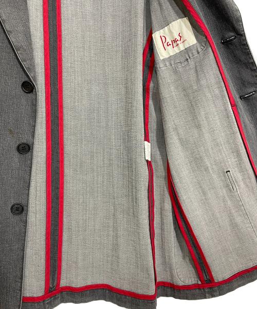 PAPAS（パパス）PAPAS (パパス) テーラードジャケット グレー サイズ:Mの古着・服飾アイテム