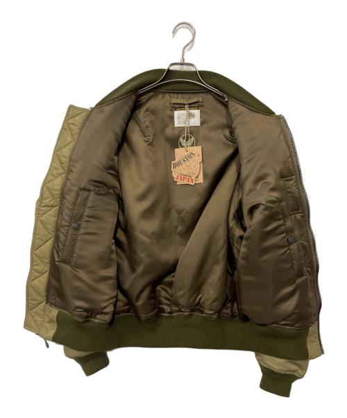 HOUSTON（ヒューストン）HOUSTON (ヒューストン) フライトジャケット カーキ サイズ:42の古着・服飾アイテム