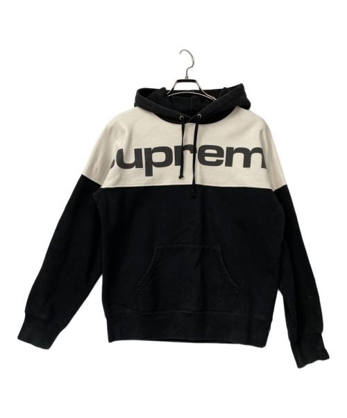 SUPREME（シュプリーム）SUPREME (シュプリーム) プルオーバーパーカー ブラック×ホワイト サイズ:Mの古着・服飾アイテム