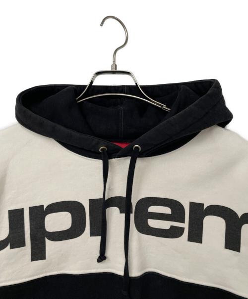 SUPREME（シュプリーム）SUPREME (シュプリーム) プルオーバーパーカー ブラック×ホワイト サイズ:Mの古着・服飾アイテム