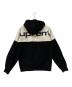 SUPREME (シュプリーム) プルオーバーパーカー ブラック×ホワイト サイズ:M：10000円