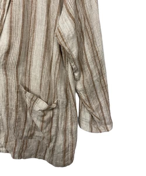 universal tissu（ユニバーサルティシュ）universal tissu (ユニバーサルティシュ) リネンシャツジャケット ベージュ サイズ:1の古着・服飾アイテム