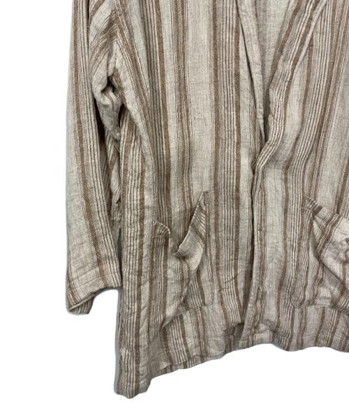 universal tissu（ユニバーサルティシュ）universal tissu (ユニバーサルティシュ) リネンシャツジャケット ベージュ サイズ:1の古着・服飾アイテム