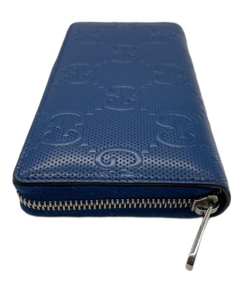 GUCCI（グッチ）GUCCI (グッチ) 長財布 ブルーの古着・服飾アイテム