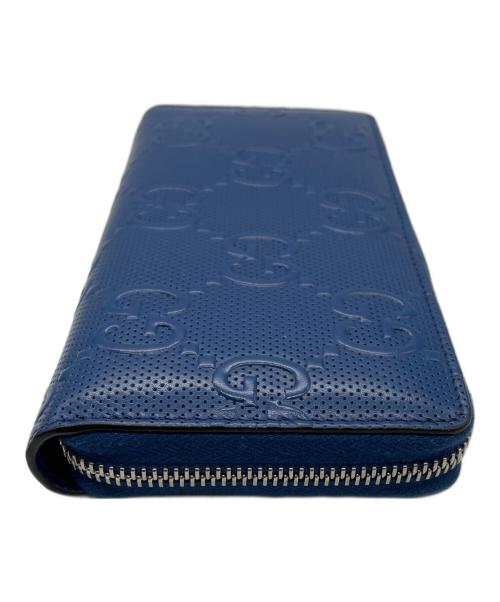 GUCCI（グッチ）GUCCI (グッチ) 長財布 ブルーの古着・服飾アイテム