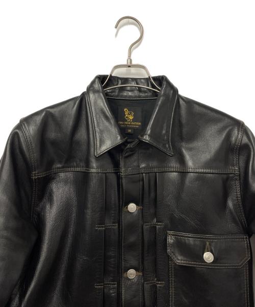 FINE CREEK LEATHER（ファインクリークレザーズ）FINE CREEK LEATHER (ファインクリークレザーズ) レザージャケット ブラック サイズ:36の古着・服飾アイテム