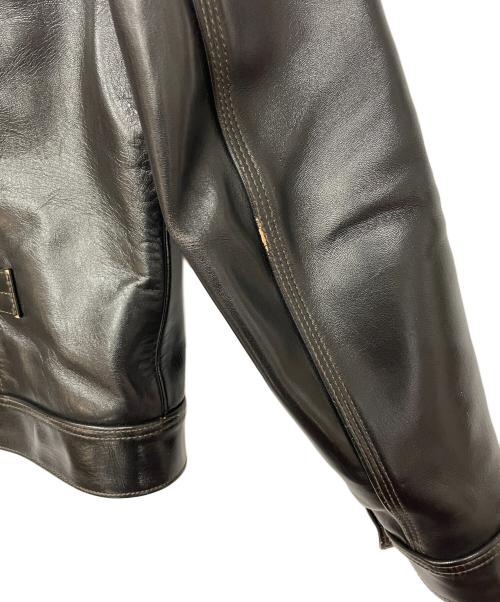 FINE CREEK LEATHERS（ファインクリークレザーズ）FINE CREEK LEATHERS (ファインクリークレザーズ) ホースハイドレザージャケット ブラック サイズ:36の古着・服飾アイテム