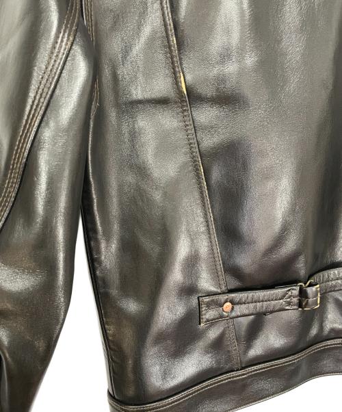FINE CREEK LEATHERS（ファインクリークレザーズ）FINE CREEK LEATHERS (ファインクリークレザーズ) ホースハイドレザージャケット ブラック サイズ:36の古着・服飾アイテム