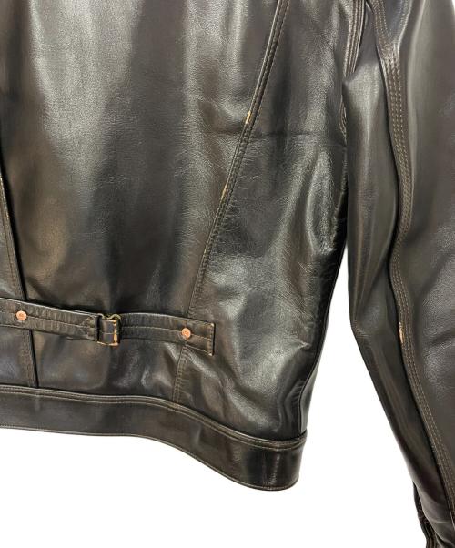 FINE CREEK LEATHERS（ファインクリークレザーズ）FINE CREEK LEATHERS (ファインクリークレザーズ) ホースハイドレザージャケット ブラック サイズ:36の古着・服飾アイテム