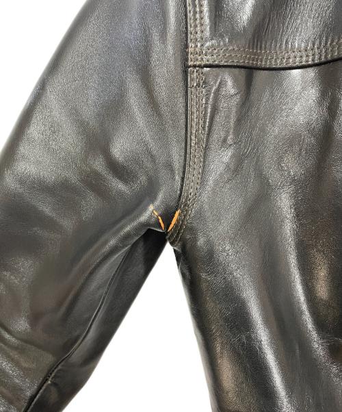 FINE CREEK LEATHERS（ファインクリークレザーズ）FINE CREEK LEATHERS (ファインクリークレザーズ) ホースハイドレザージャケット ブラック サイズ:36の古着・服飾アイテム