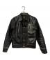 FINE CREEK LEATHERS（ファインクリークレザーズ）の古着「ホースハイドレザージャケット」｜ブラック