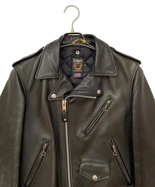 Schott（ショット）Schott (ショット) レザーライダースジャケット ブラック サイズ:36の古着・服飾アイテム