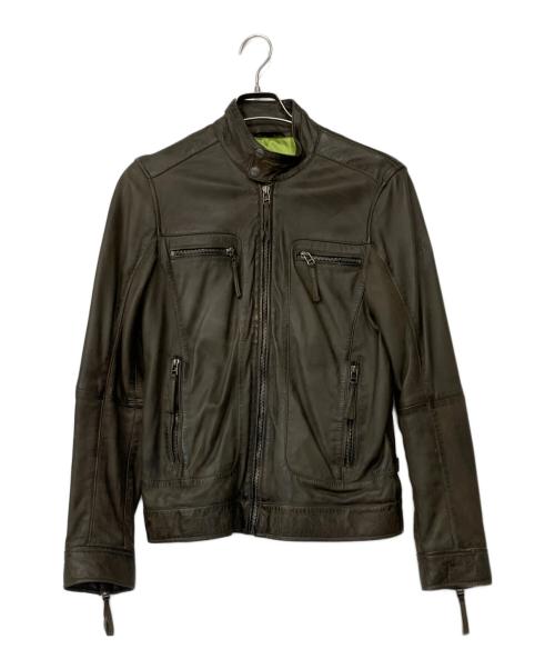 RIDEZ（ライズ）RIDEZ (ライズ) レザーライダースジャケット ブラウン サイズ:Sの古着・服飾アイテム