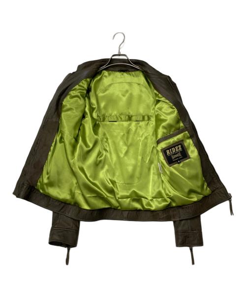 RIDEZ（ライズ）RIDEZ (ライズ) レザーライダースジャケット ブラウン サイズ:Sの古着・服飾アイテム