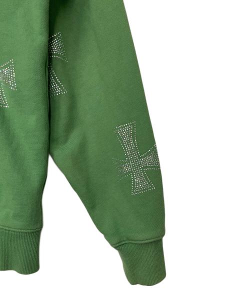 unknown（アンノーン）unknown (アンノーン) ラインストーンジップパーカー グリーン サイズ:Sの古着・服飾アイテム