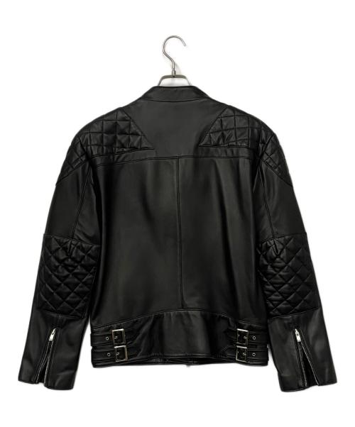 quattrocchi（クアトロッキ）quattrocchi (クアトロッキ) ライダースジャケット ブラック サイズ:48の古着・服飾アイテム