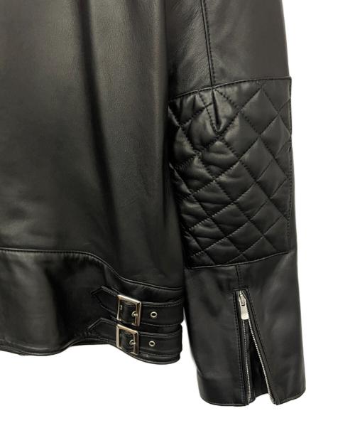 quattrocchi（クアトロッキ）quattrocchi (クアトロッキ) ライダースジャケット ブラック サイズ:48の古着・服飾アイテム