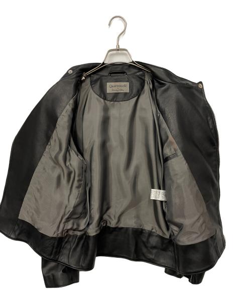 quattrocchi（クアトロッキ）quattrocchi (クアトロッキ) ライダースジャケット ブラック サイズ:48の古着・服飾アイテム