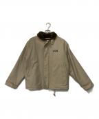 HOUSTONヒューストン）の古着「N-1デッキジャケット」｜ベージュ