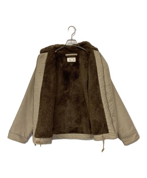 HOUSTON（ヒューストン）HOUSTON (ヒューストン) N-1デッキジャケット ベージュ サイズ:Mの古着・服飾アイテム