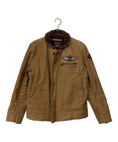 VANSON（バンソン）VANSON (バンソン) N-1 裏ボアデッキジャケット ブラウン サイズ:Lの古着・服飾アイテム