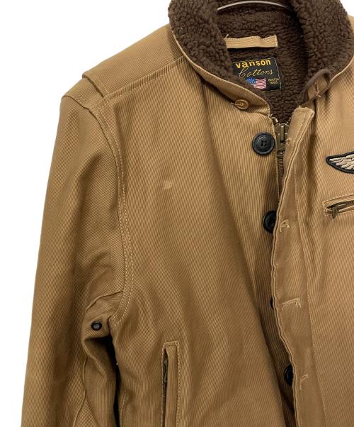 VANSON（バンソン）VANSON (バンソン) N-1 裏ボアデッキジャケット ブラウン サイズ:Lの古着・服飾アイテム