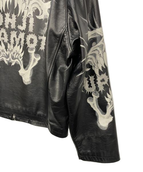 SUPREME（シュプリーム）SUPREME (シュプリーム) YOHJI YAMAMOTO (ヨウジヤマモト) レザージャケット ブラック サイズ:Lの古着・服飾アイテム