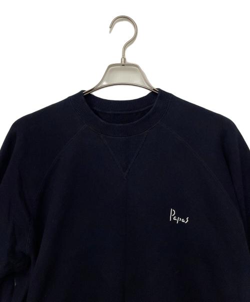 PAPAS（パパス）PAPAS (パパス) スウェット ブラック サイズ:Mの古着・服飾アイテム