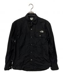 THE NORTH FACE（ザ ノース フェイス）の古着「ロングスリーブ ヌプシシャツ」｜ブラック