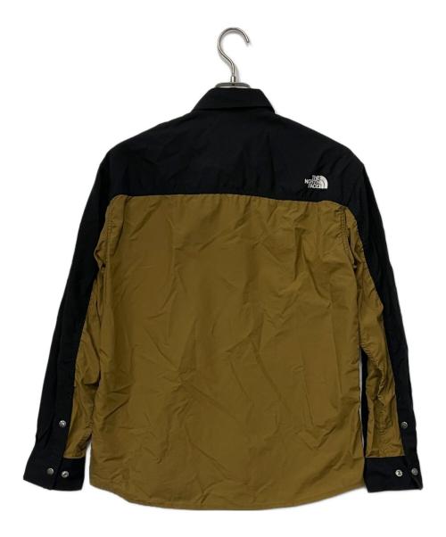 THE NORTH FACE（ザ ノース フェイス）THE NORTH FACE (ザ ノース フェイス) ロングスリーブ ヌプシシャツ ブラック×カーキ サイズ:Sの古着・服飾アイテム