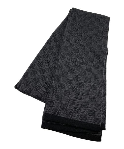 LOUIS VUITTON（ルイ ヴィトン）LOUIS VUITTON (ルイ ヴィトン) ストール ブラック×グレーの古着・服飾アイテム