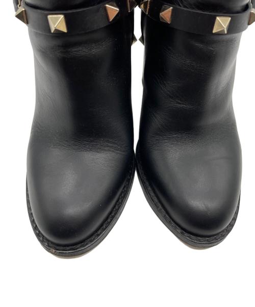 VALENTINO GARAVANI（ヴァレンティノ・ガラヴァーニ）VALENTINO GARAVANI (ヴァレンティノ・ガラヴァーニ) スタッズブーツ ブラック サイズ:35 1/2の古着・服飾アイテム