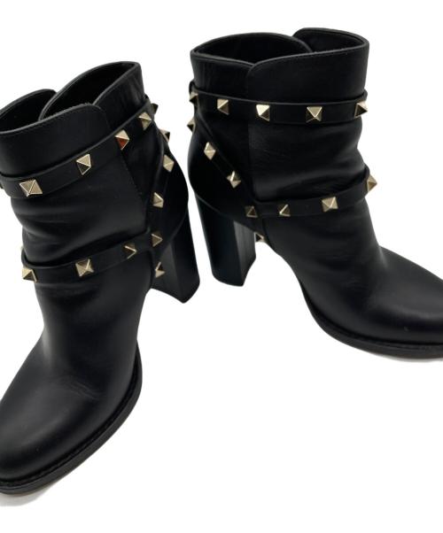 VALENTINO GARAVANI（ヴァレンティノ・ガラヴァーニ）VALENTINO GARAVANI (ヴァレンティノ・ガラヴァーニ) スタッズブーツ ブラック サイズ:35 1/2の古着・服飾アイテム