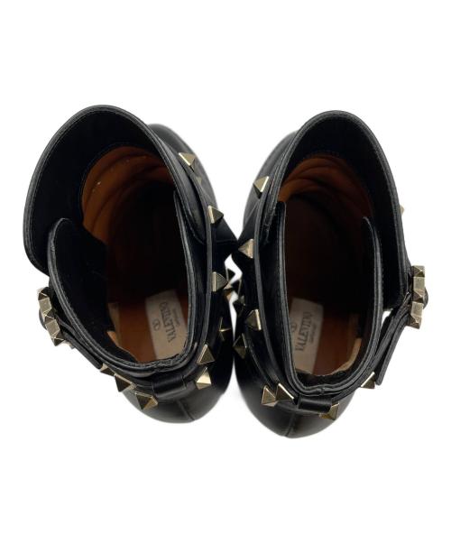 VALENTINO GARAVANI（ヴァレンティノ・ガラヴァーニ）VALENTINO GARAVANI (ヴァレンティノ・ガラヴァーニ) スタッズブーツ ブラック サイズ:35 1/2の古着・服飾アイテム