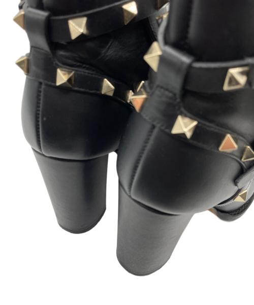 VALENTINO GARAVANI（ヴァレンティノ・ガラヴァーニ）VALENTINO GARAVANI (ヴァレンティノ・ガラヴァーニ) スタッズブーツ ブラック サイズ:35 1/2の古着・服飾アイテム