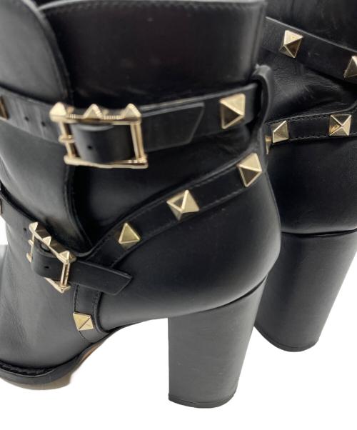 VALENTINO GARAVANI（ヴァレンティノ・ガラヴァーニ）VALENTINO GARAVANI (ヴァレンティノ・ガラヴァーニ) スタッズブーツ ブラック サイズ:35 1/2の古着・服飾アイテム